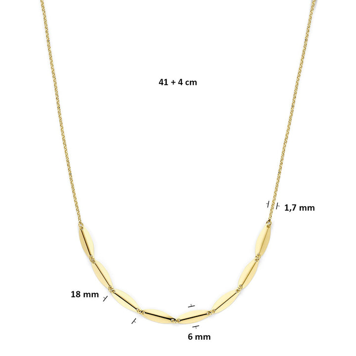 Verguld 925 zilveren collier