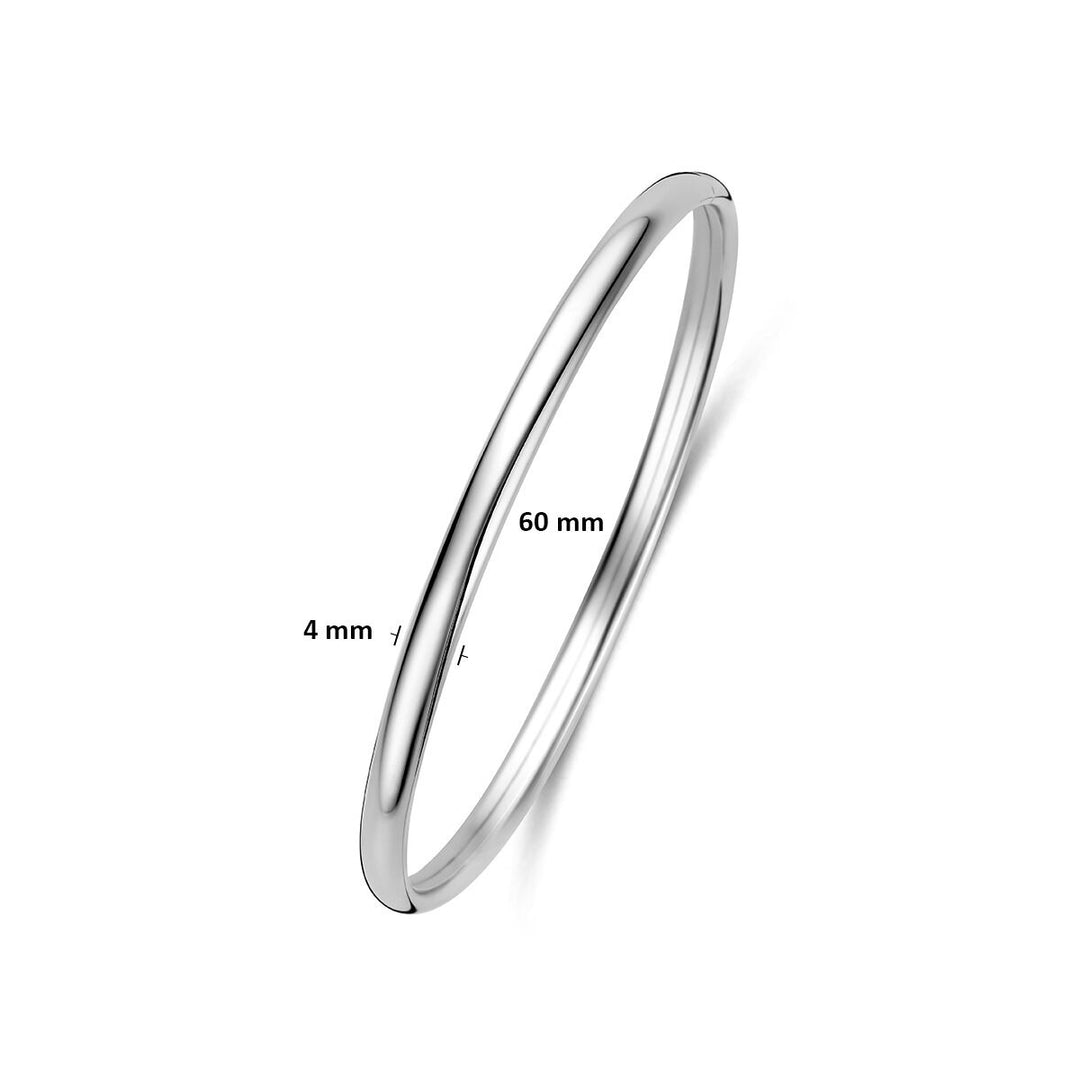 Gerhodineerde 925 zilveren bangle