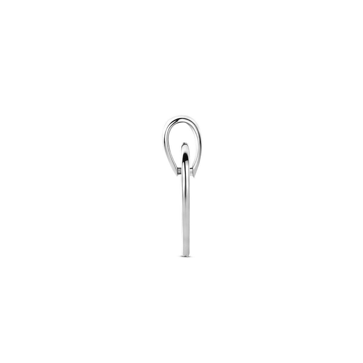 Pendentif en argent en forme de cœur rhodié 18 mm