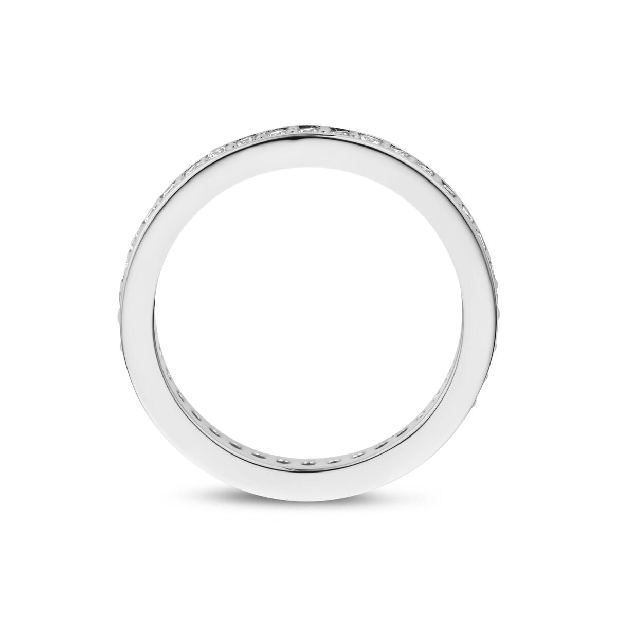 Bague en argent 925 rhodiée avec zircone 2,5 mm