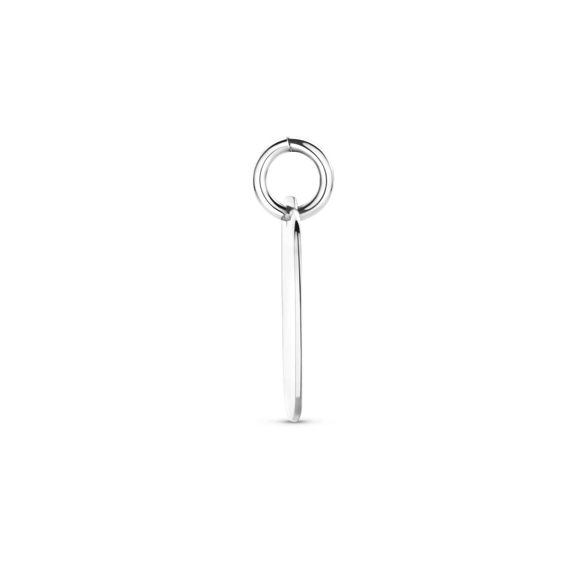 Pendentif gravé en argent rhodié carré 925