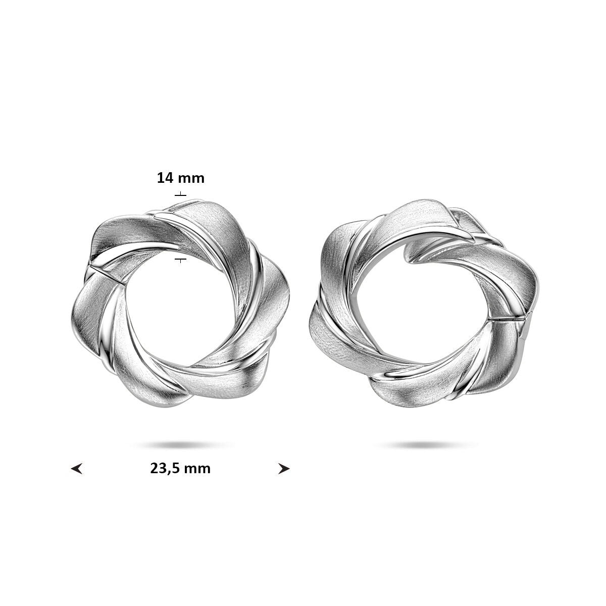 Créoles en argent – rhodié argent 925
