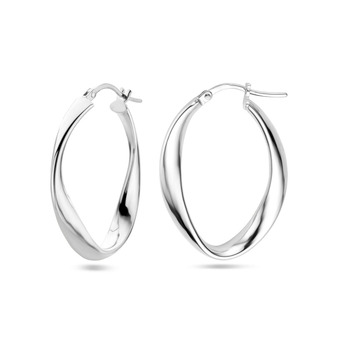Boucles d'oreilles en argent pour femme – rhodiées 31 mm