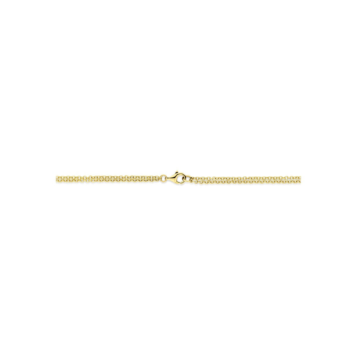 Collier en or bicolore 14k avec pendentif rectangulaire