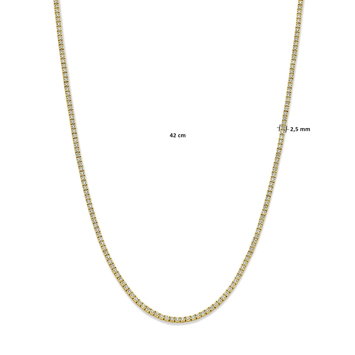 collier en or jaune 14k avec diamants – 5.00ct
