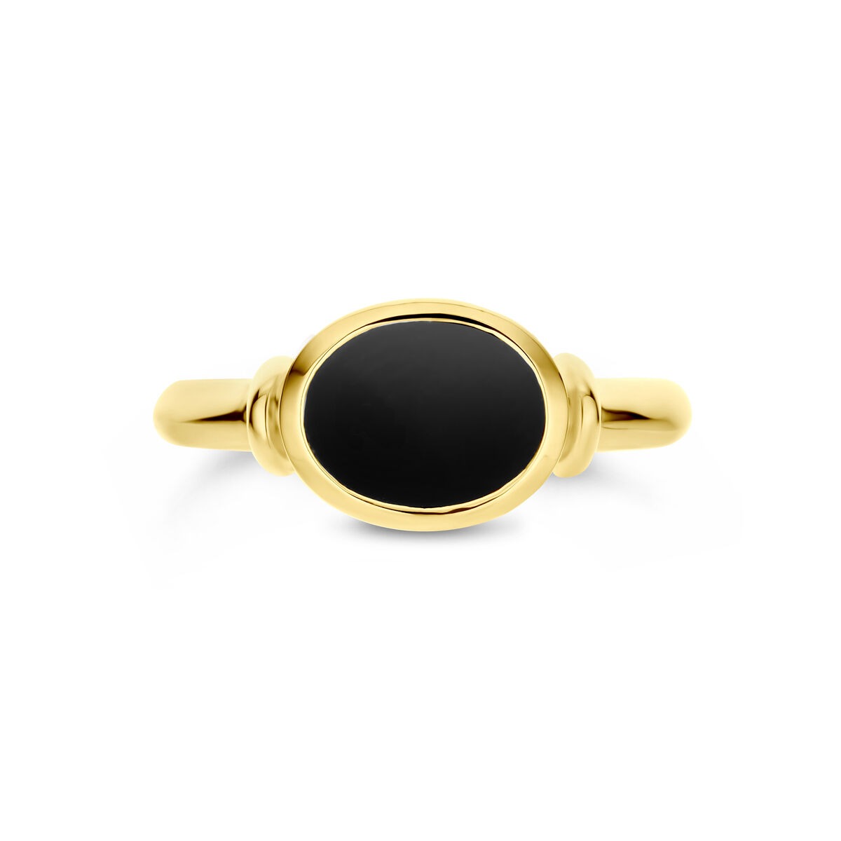 Bague en or jaune 14k avec onyx