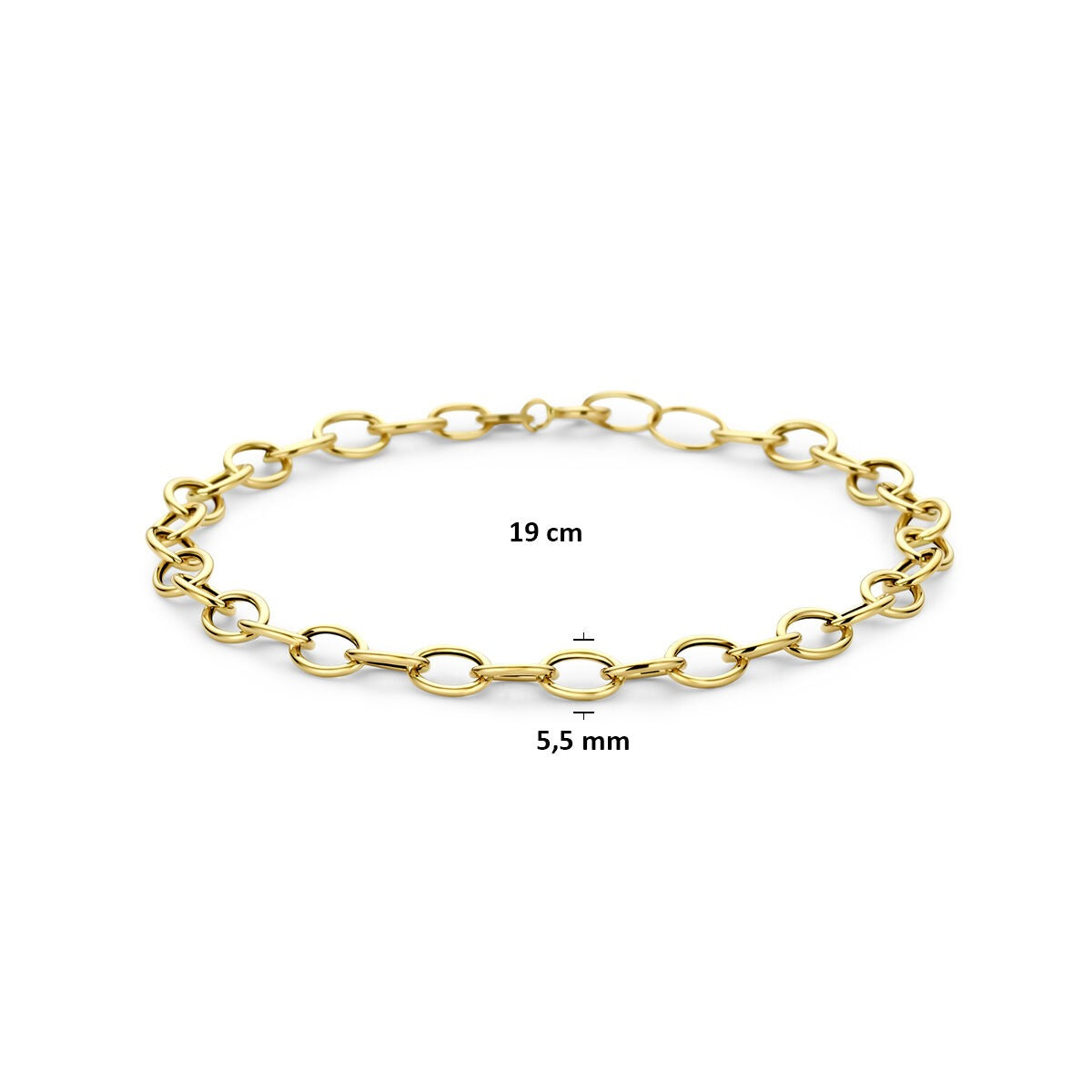 bracelet en or jaune avec maille d'ancre