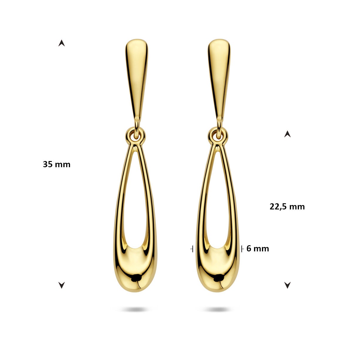 Boucles d'oreilles en or jaune 14k pour femme