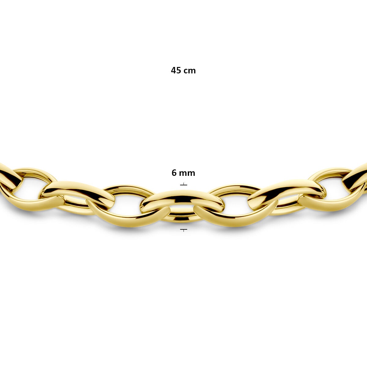 Collier en maille en or jaune 9k