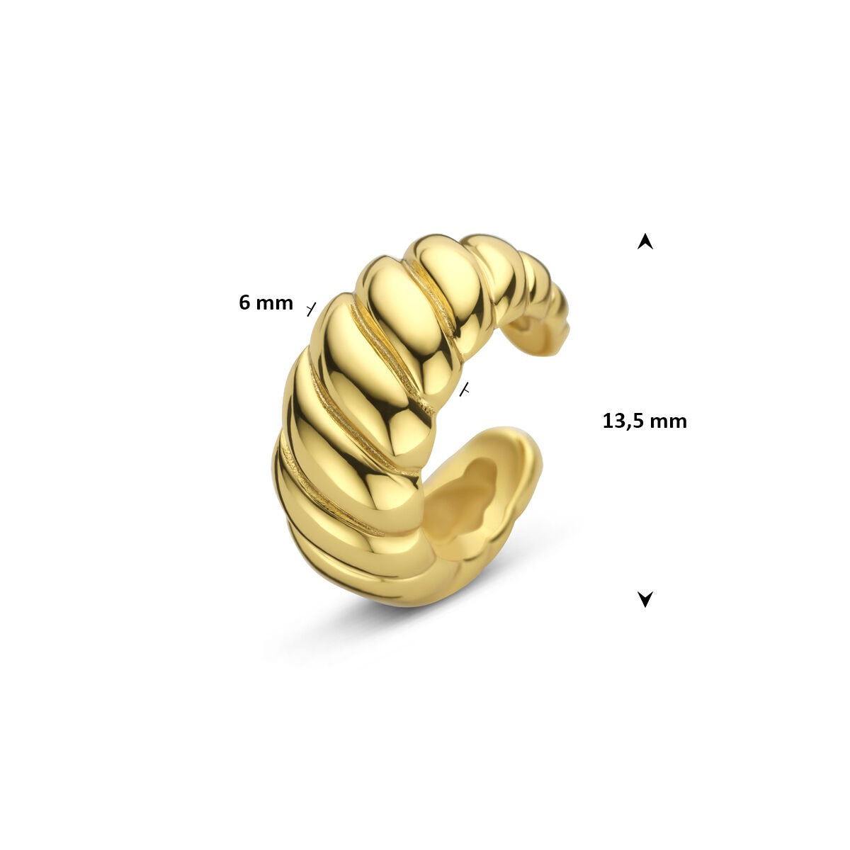 Ear cuff en argent plaqué or – élégance moderne sans piercing