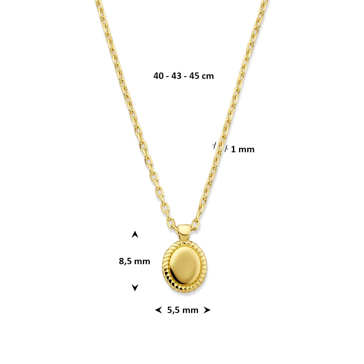 collier en or jaune avec pendentif – élégance raffinée
