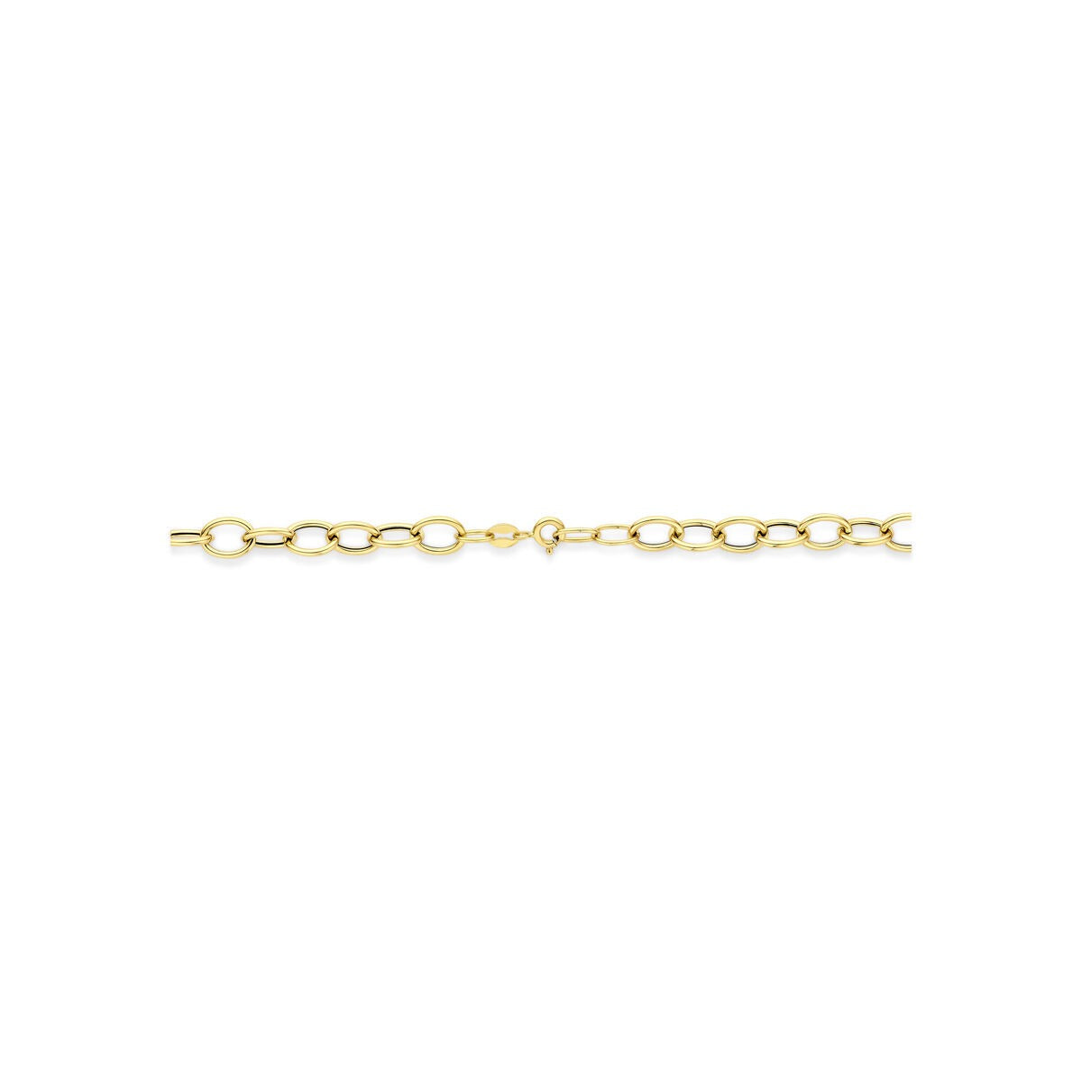 Collier en maille en or jaune 14k ancre