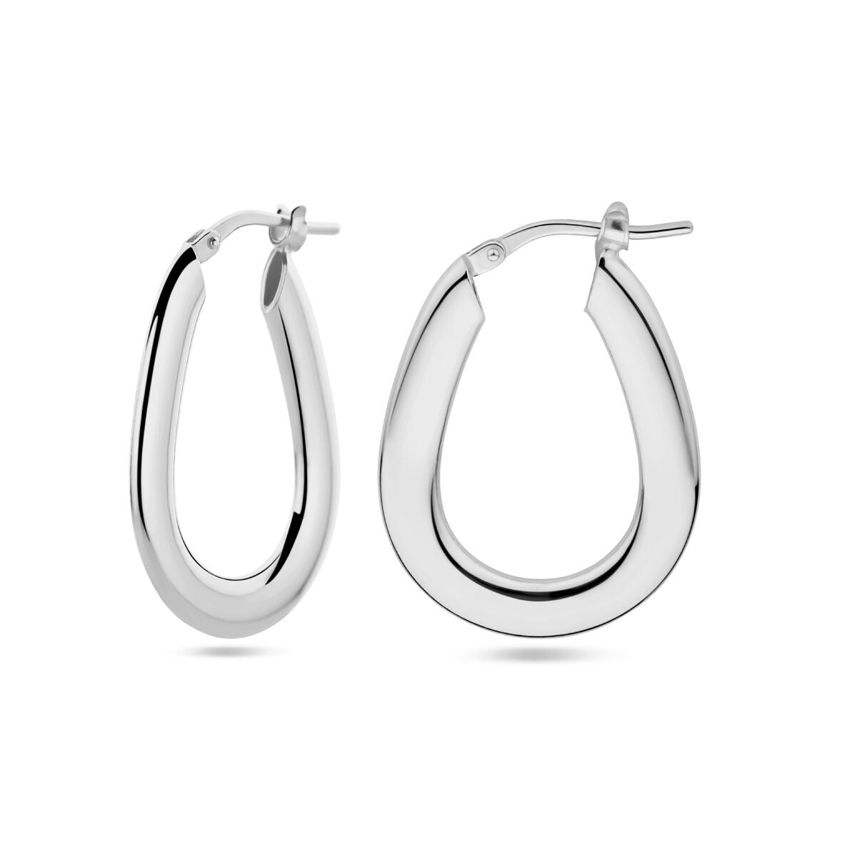 Créoles en argent rhodié 26.5 mm