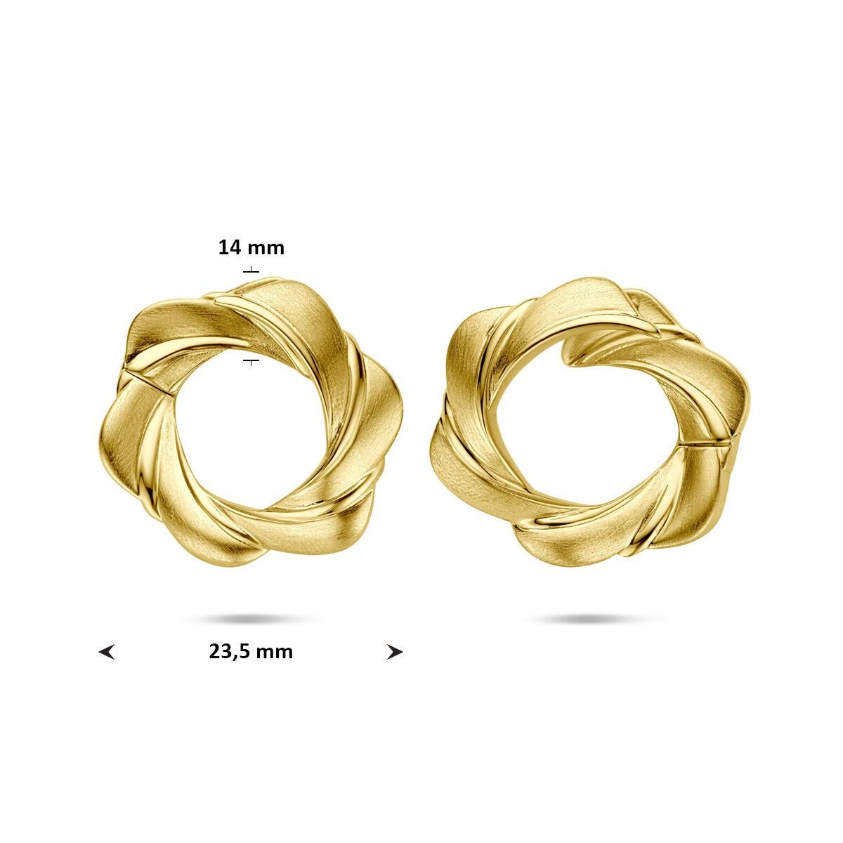 Créoles en argent plaqué or – argent 925