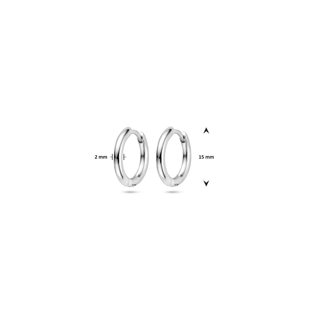 créoles rond 2,0 mm argent rhodié