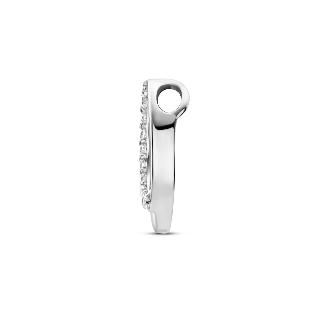 Gerhodineerd 925 zilveren hanger met zirkonia