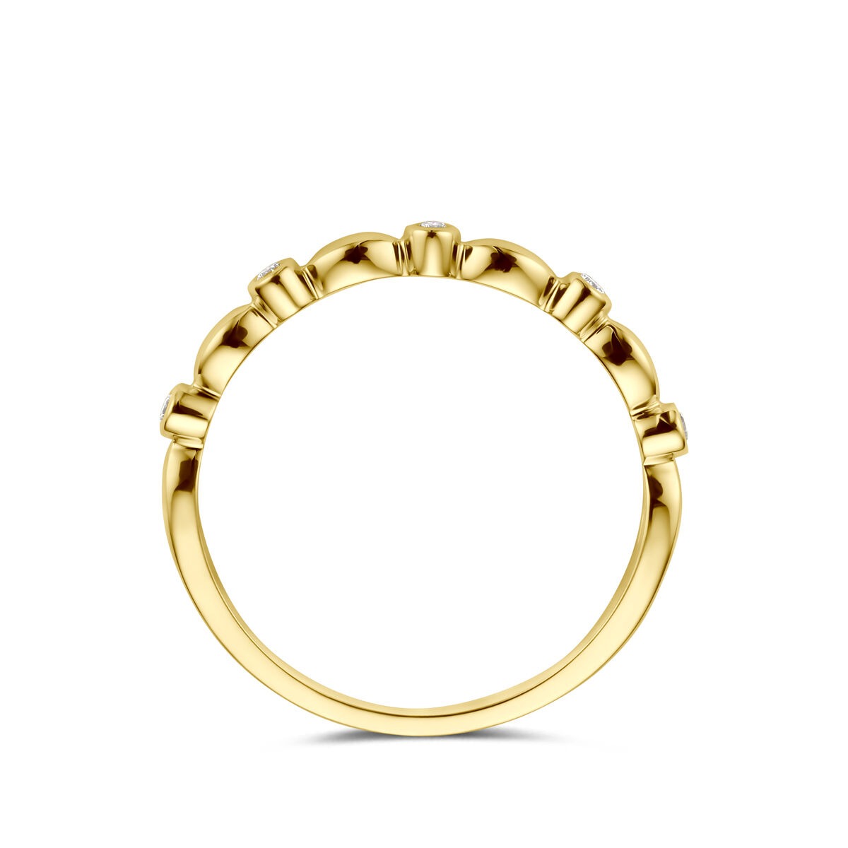Bague pour femme en or jaune 14k avec diamant – solitaire raffinée