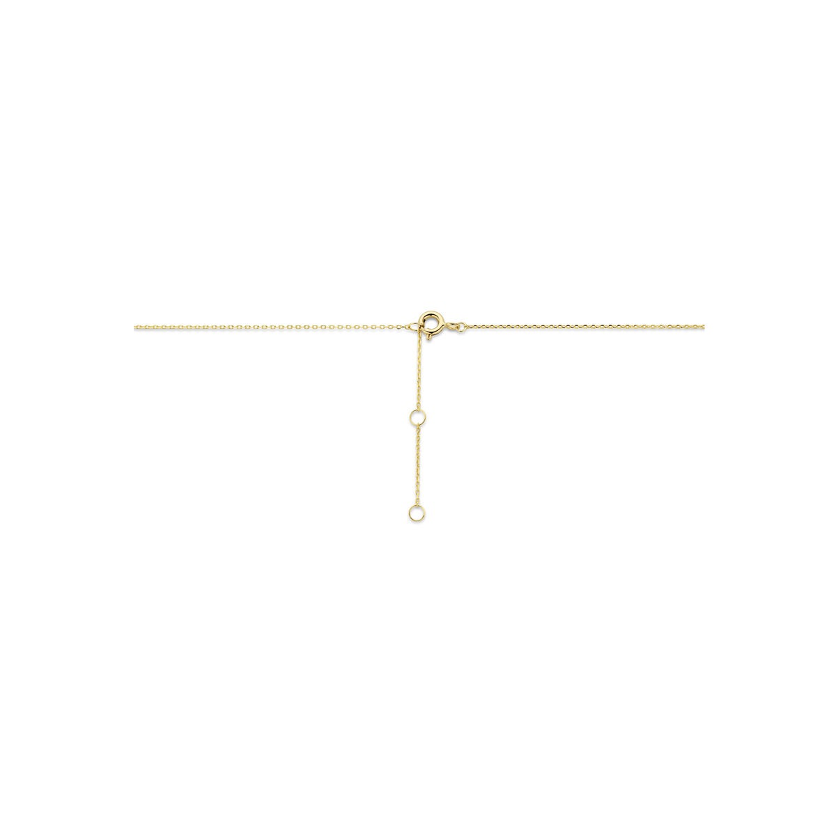 Collier en or jaune 14k avec cœur et infini