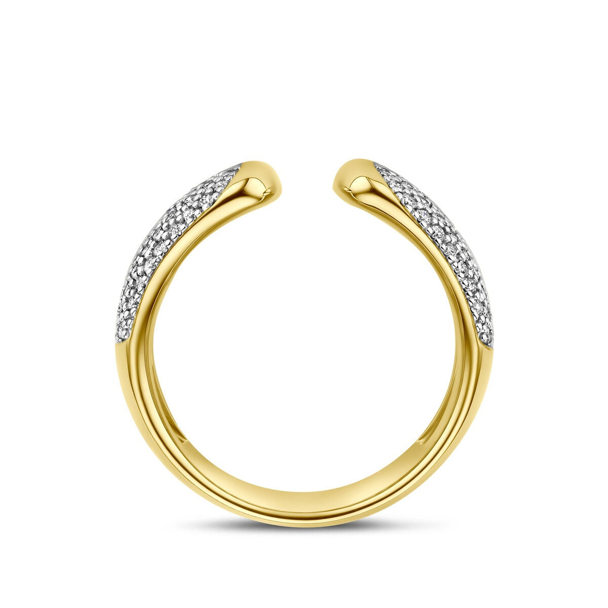 bague en or jaune 14k avec diamant