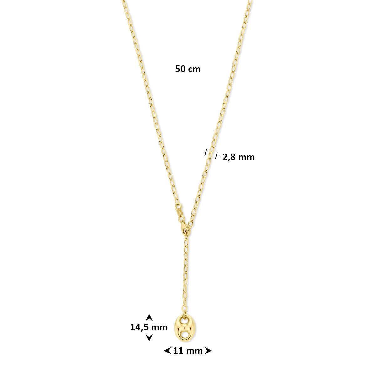 Collier en argent 925 plaqué or avec pendentif grain de café