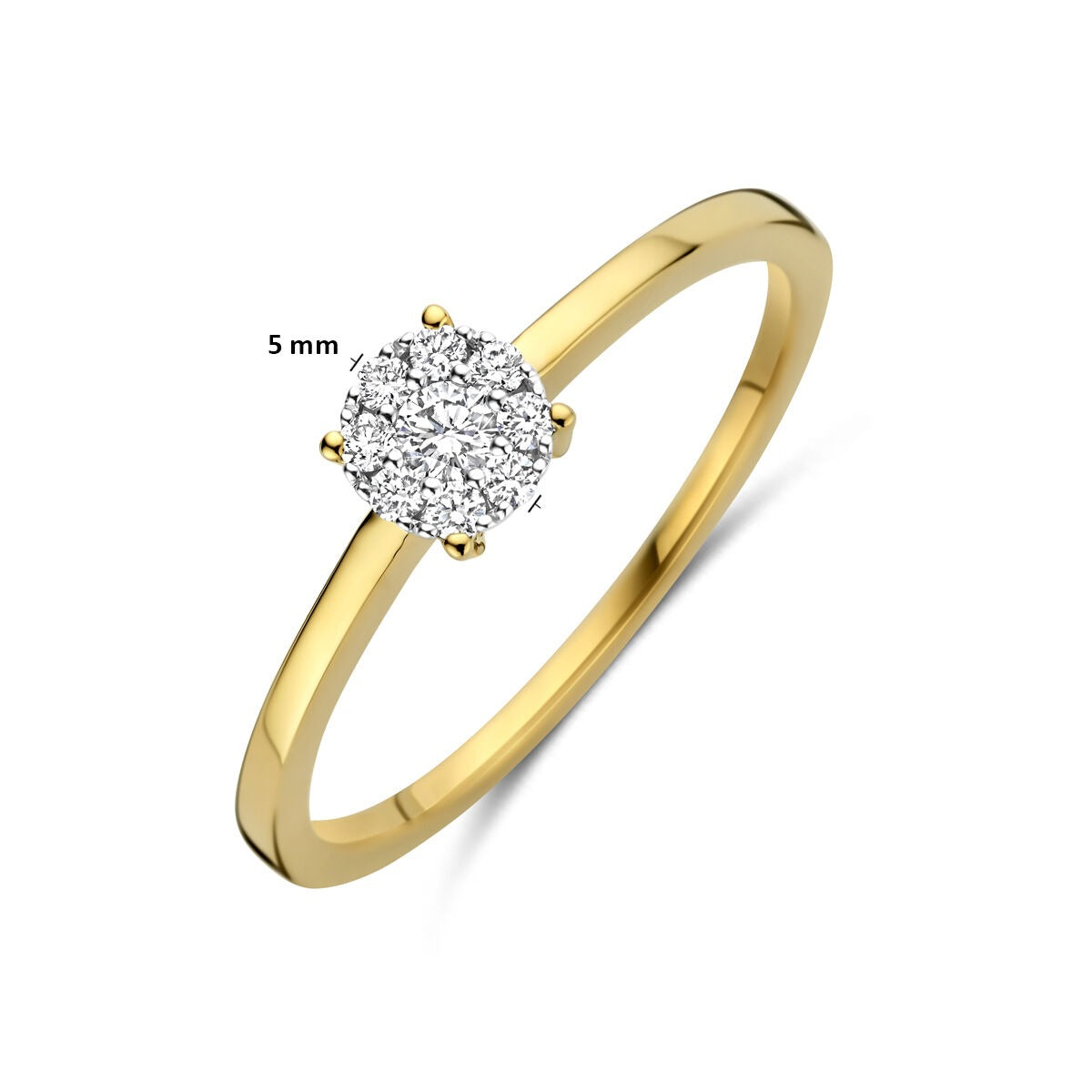 Bague pour femme bicolore avec diamant – 0.13 ct