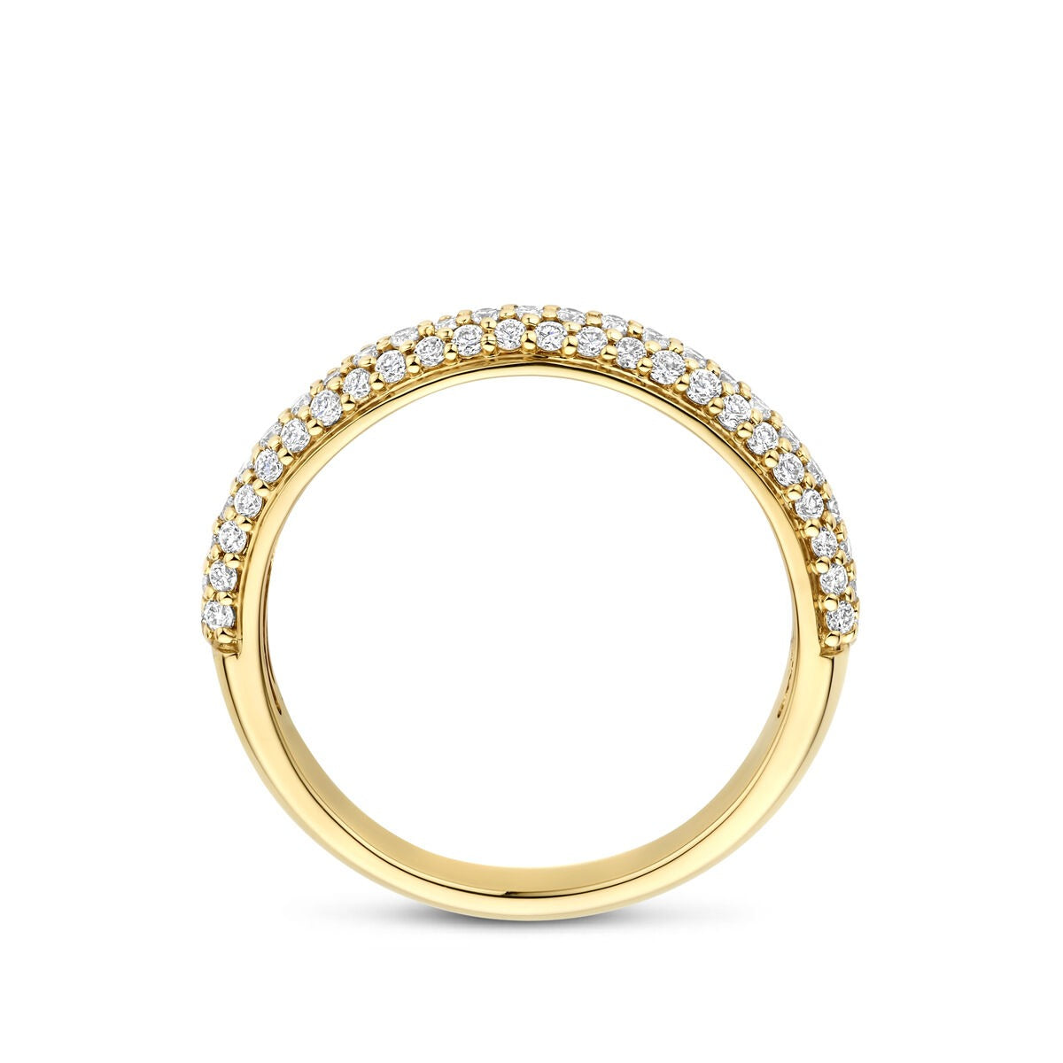 Bague en or jaune 14k avec diamant cultivé en laboratoire 0.48 ct