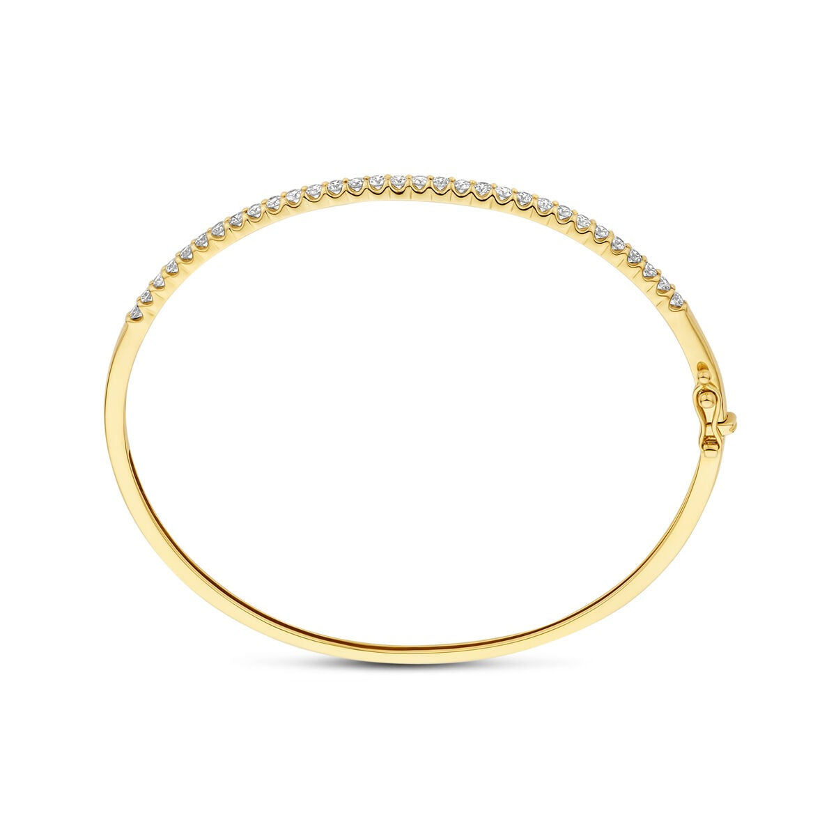Bangle en or jaune 14k avec diamant synthétique 1.00ct
