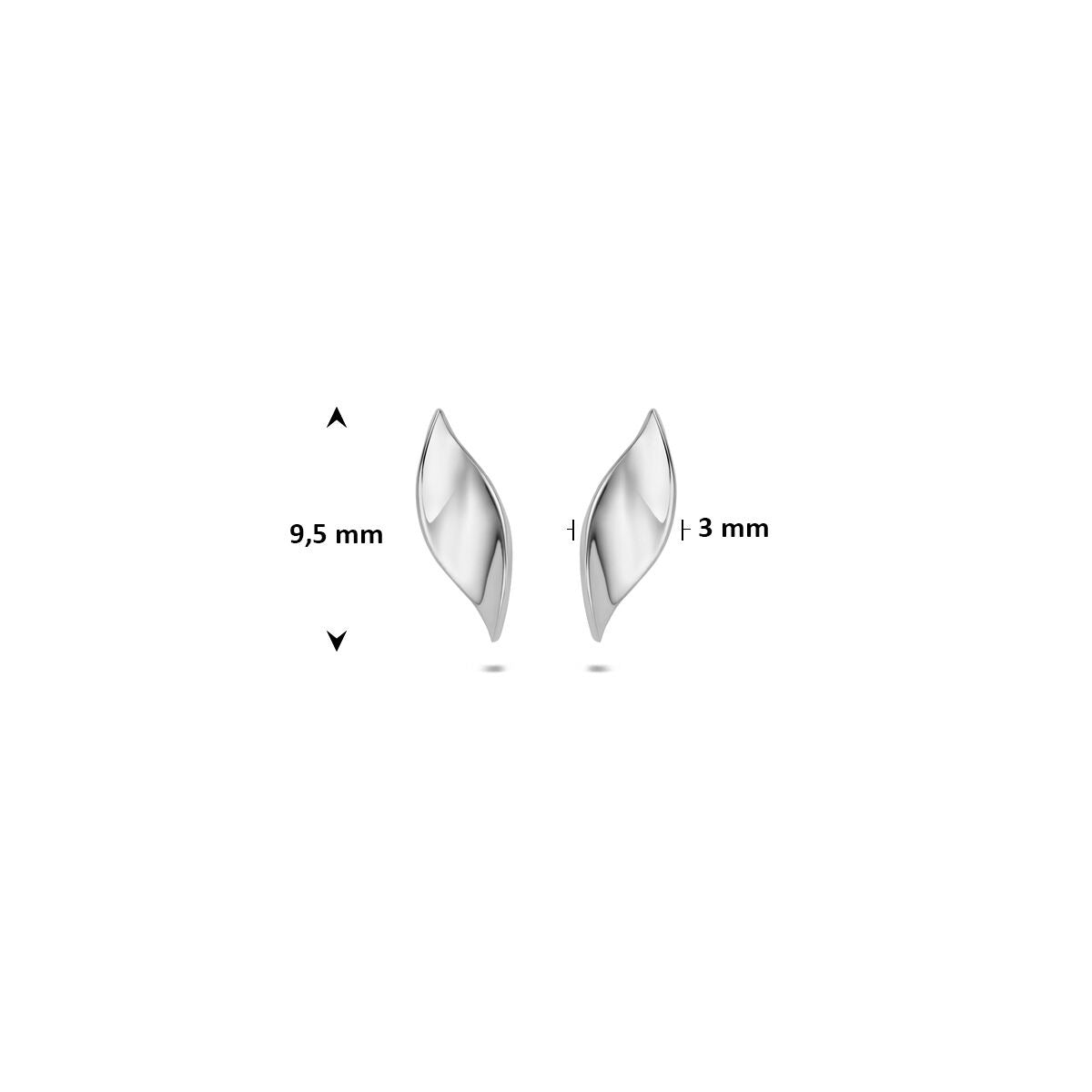 Puces d'oreilles en argent 925 rhodiées