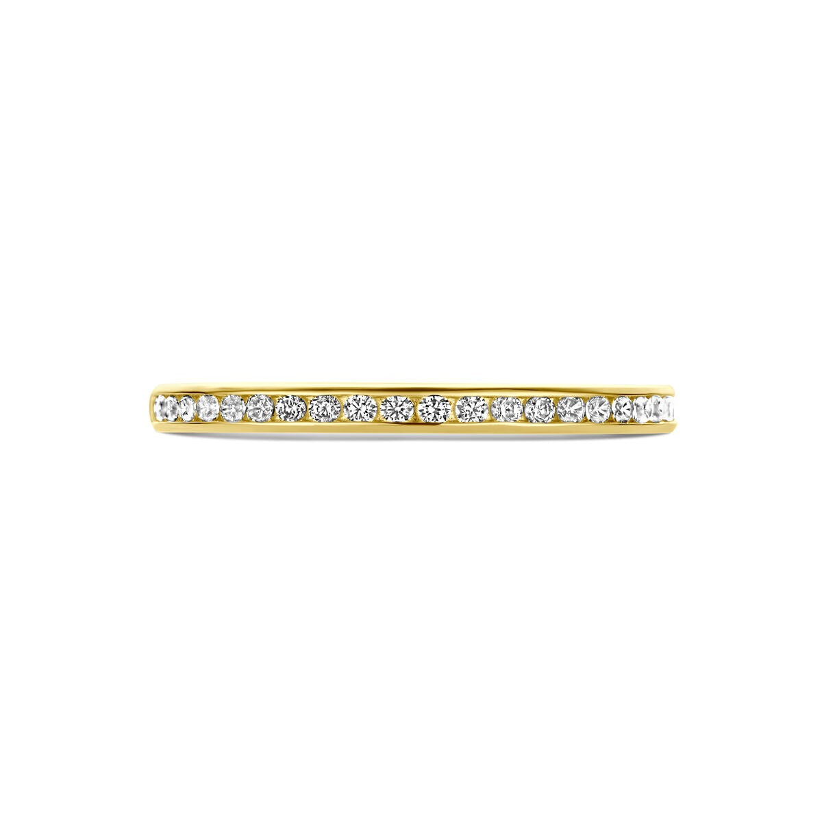 bague en or jaune 9k avec zircone