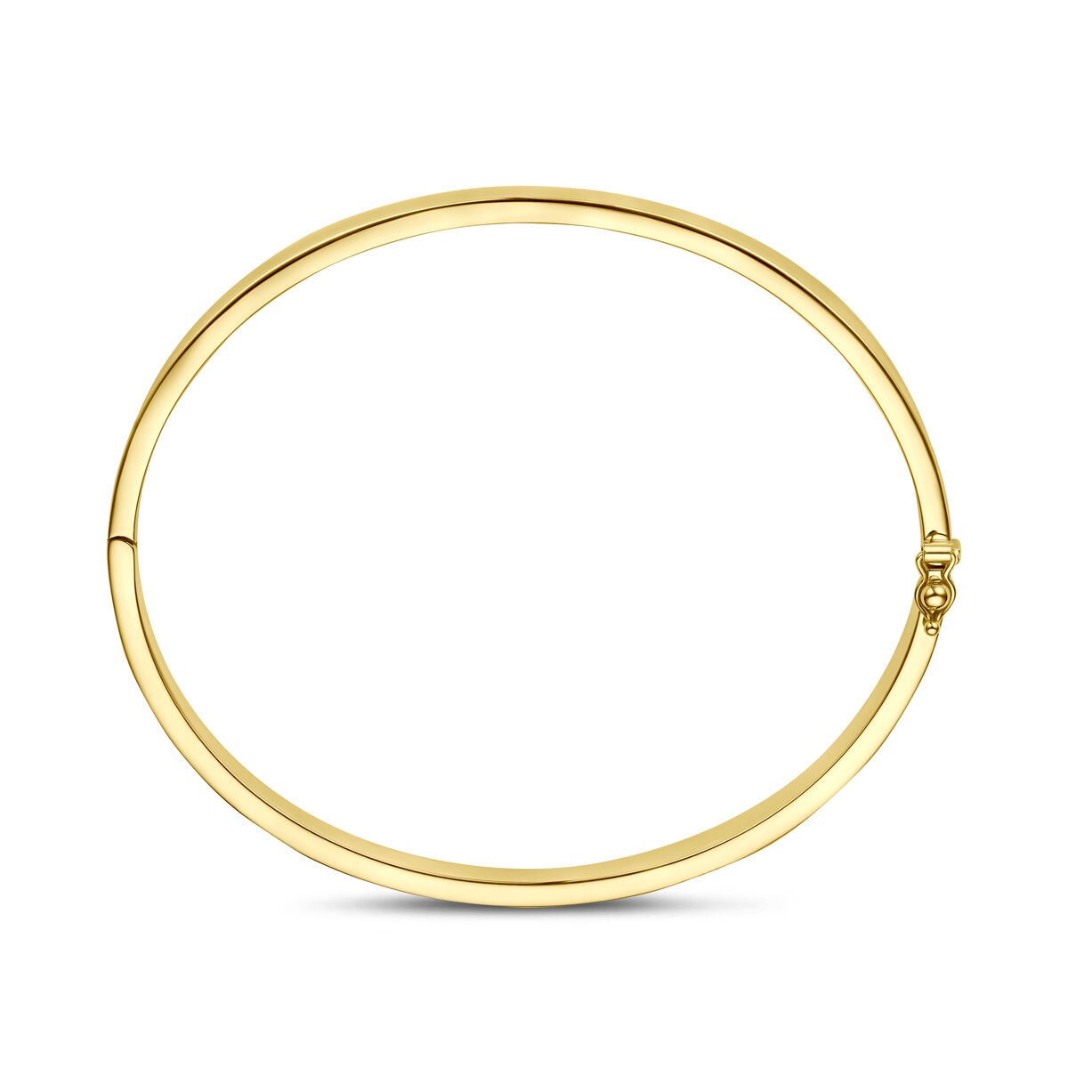 Bracelet bangle en or jaune 9k avec noyau en argent