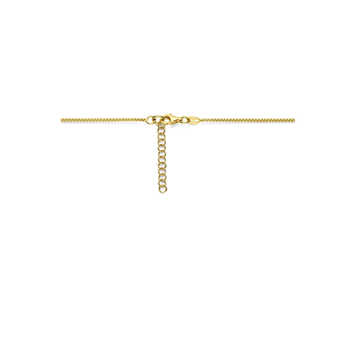 Verguld zilveren bolletjes collier – geelgoud op 925 zilver