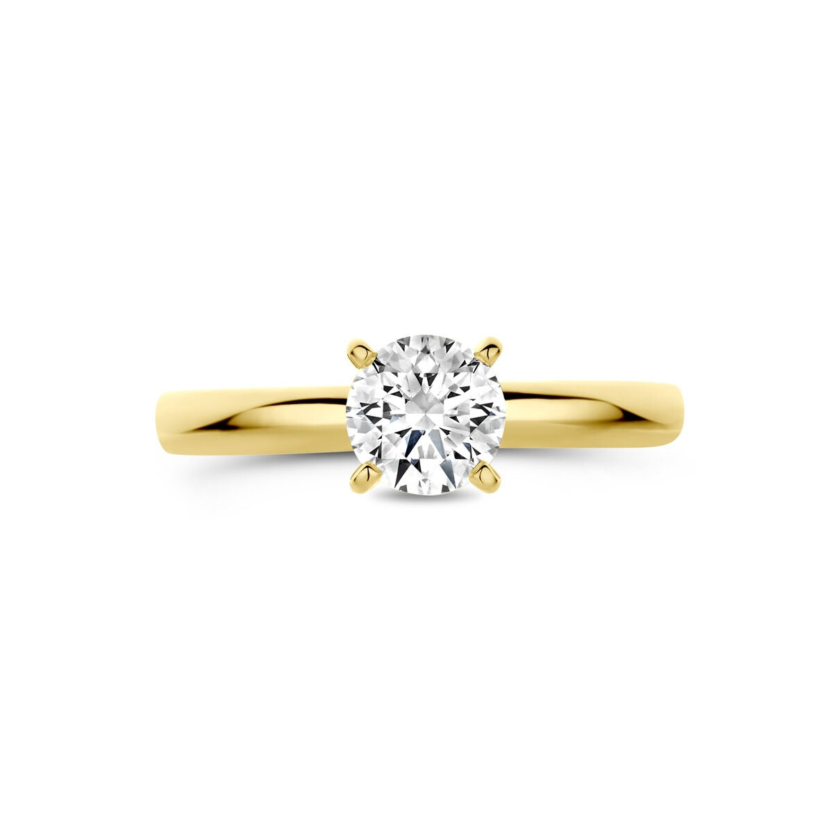 bague en or jaune 14k avec diamant lab grown 0.75ct
