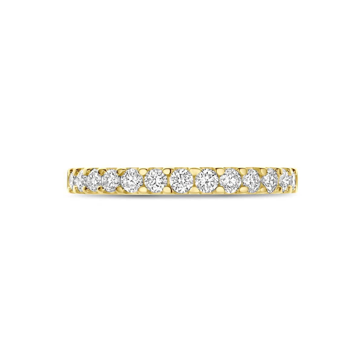 Bague en or jaune 14k avec diamant de culture de 0,50 ct