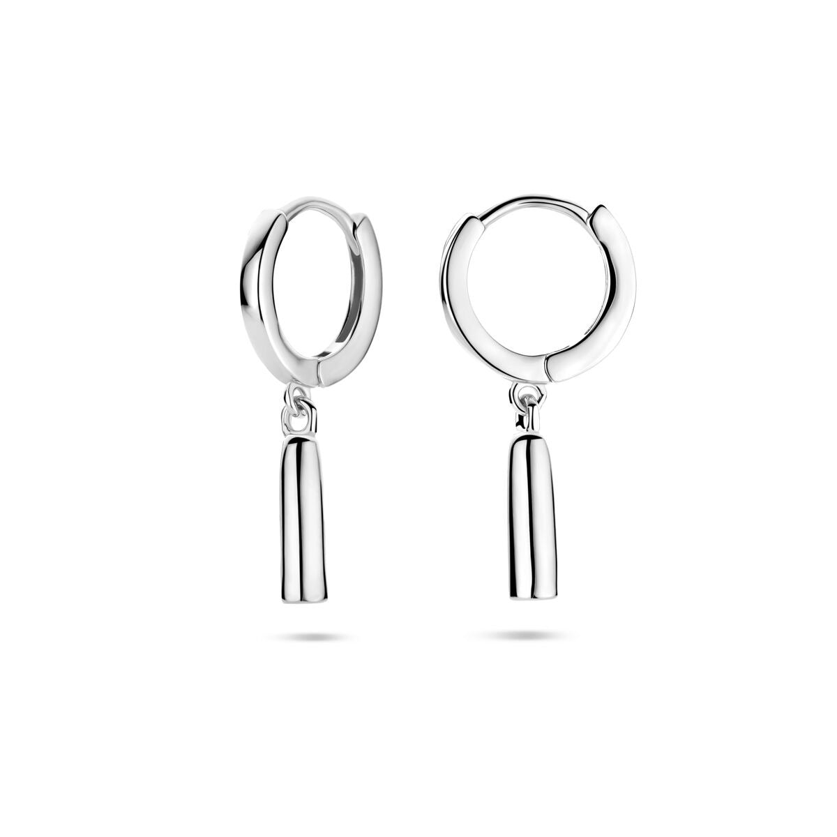 Boucles d'oreilles créoles en argent – rhodié argent 925