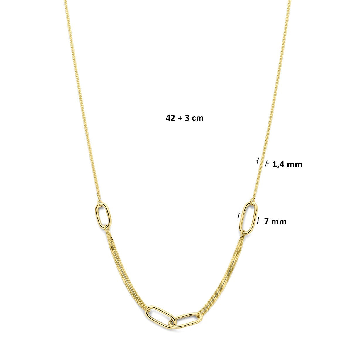 collier en or jaune 14k