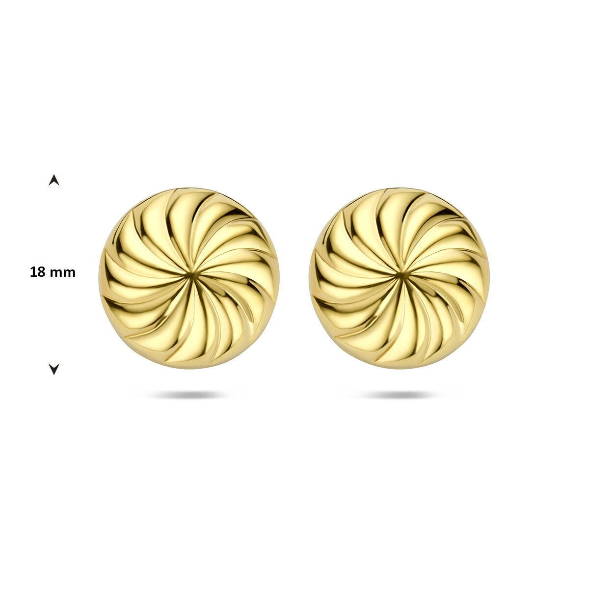 Puces d'oreilles en argent plaqué or - design ludique avec une touche dorée