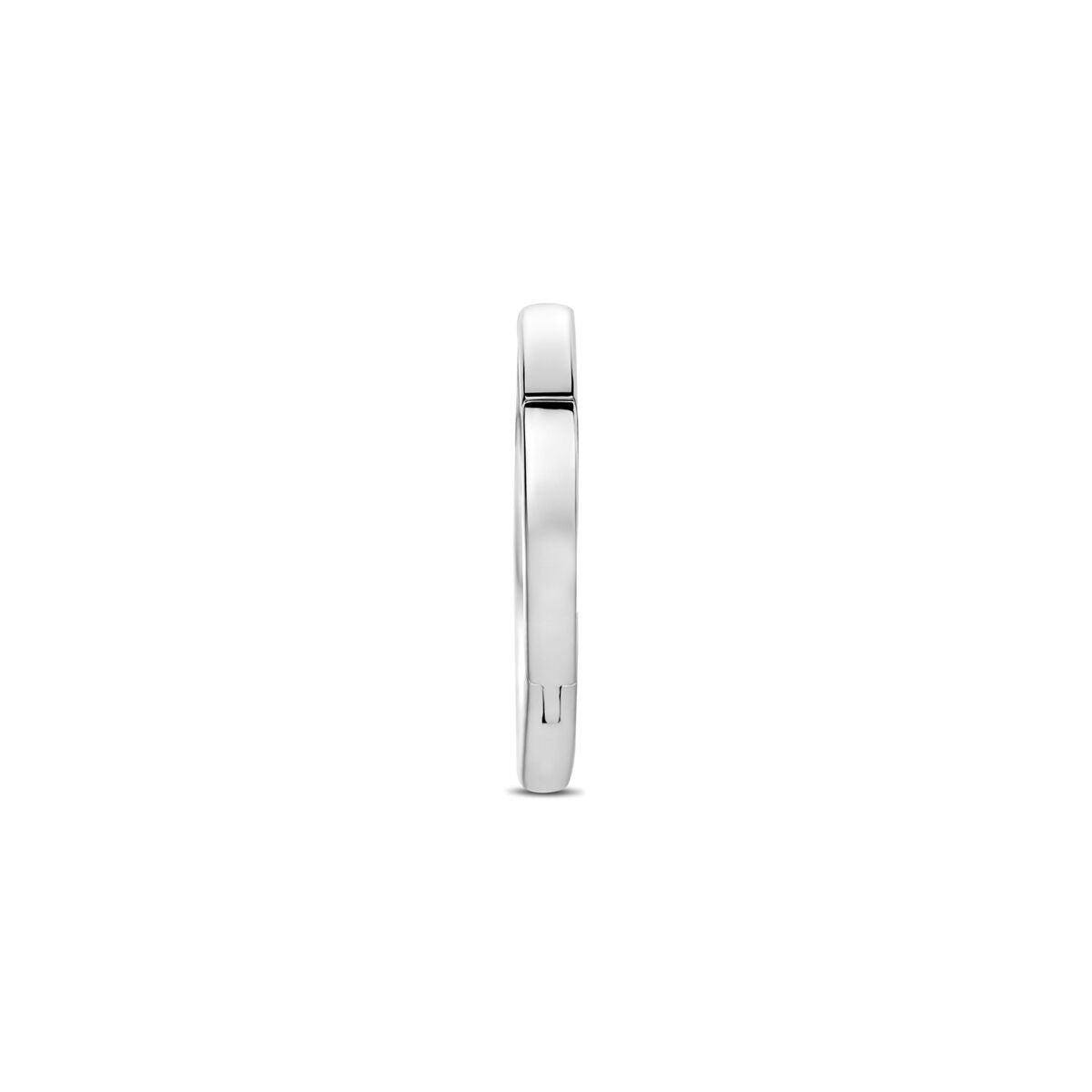 Connecteur en argent rhodié en forme de cœur