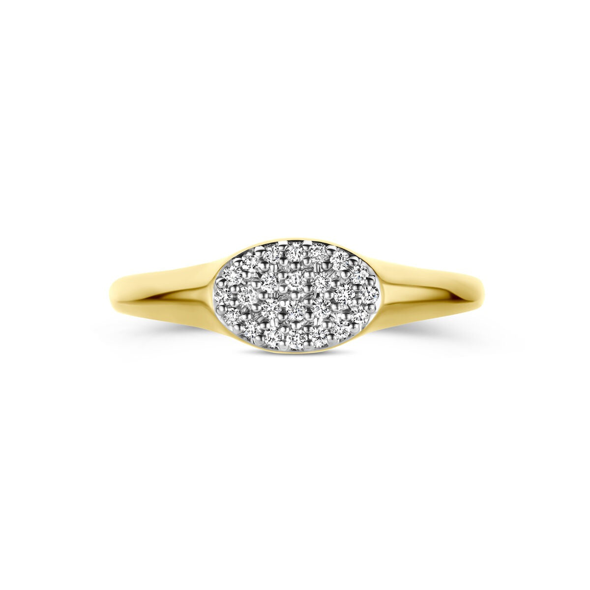 bague en or jaune 14k avec diamant cultivé en laboratoire