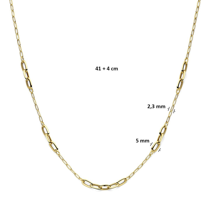 14k Geelgouden dames collier