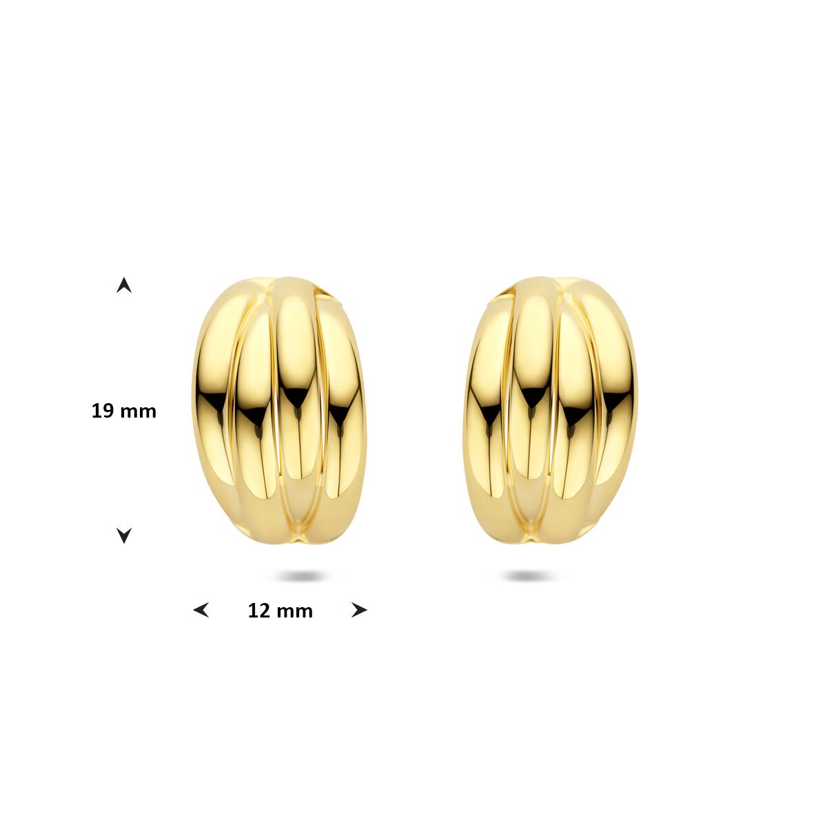 Boucles d'oreilles puces en argent plaqué or – élégance intemporelle avec une brillance dorée