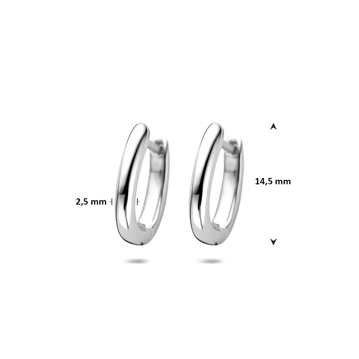 Créoles en argent – rhodié argent 925