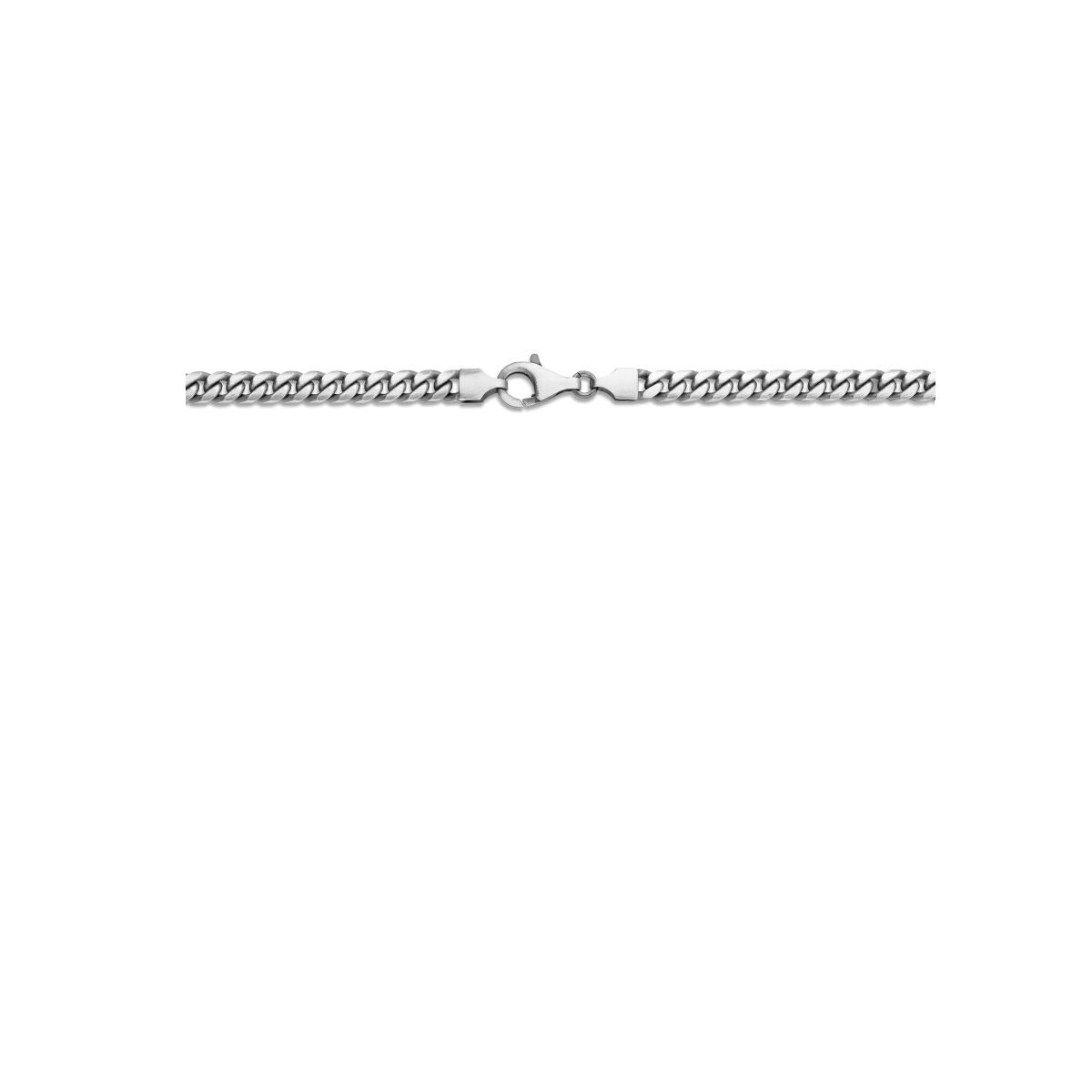 Collier pour homme en argent oxydé – gourmette taillée 5mm
