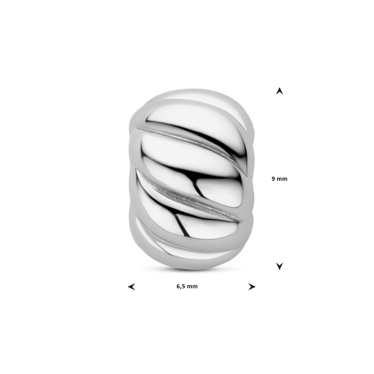 Rondelle en Argent Rhodié 925