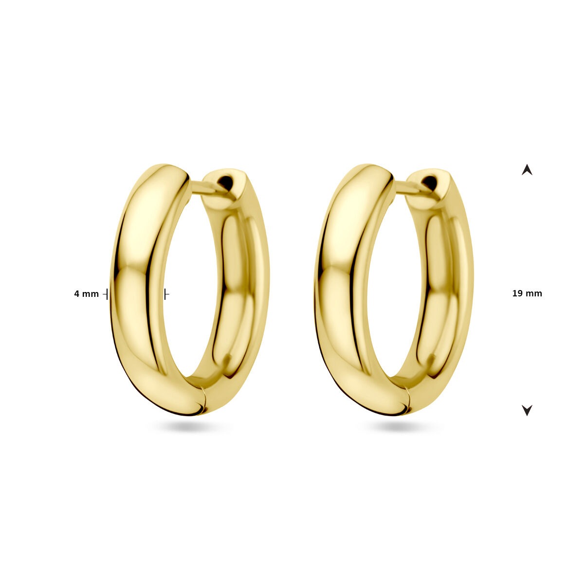 Créoles en or 14k pour femme – 19 mm