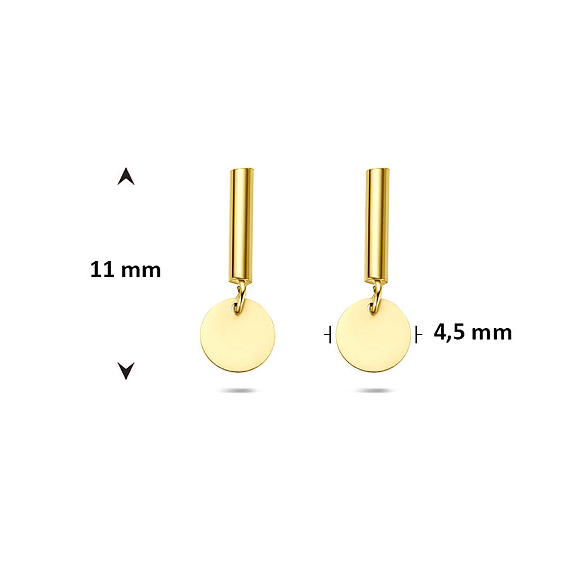 Boucles d'oreilles en or jaune 14k pour femme