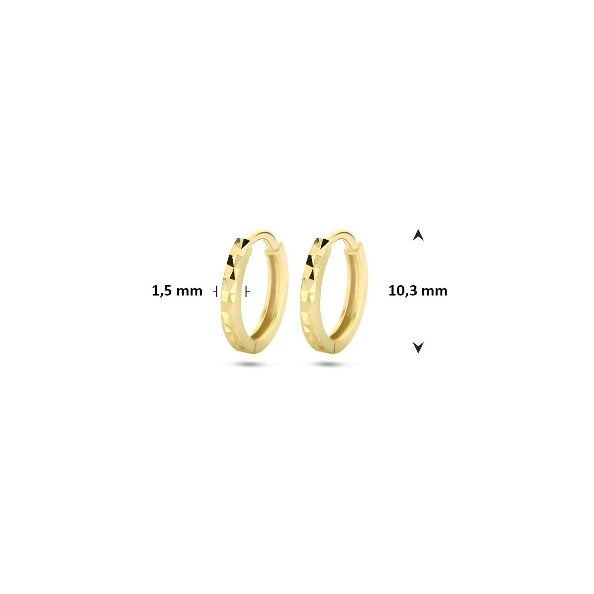 Créoles en or jaune 9k 10.3 mm