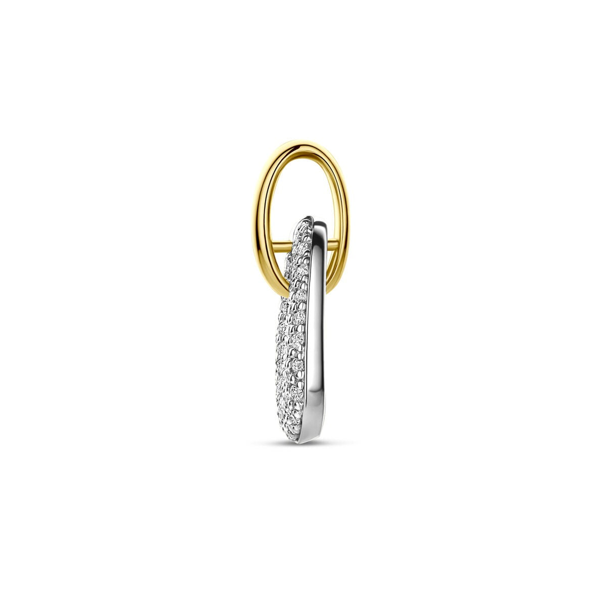 Pendentif en or bicolore 14k avec diamant