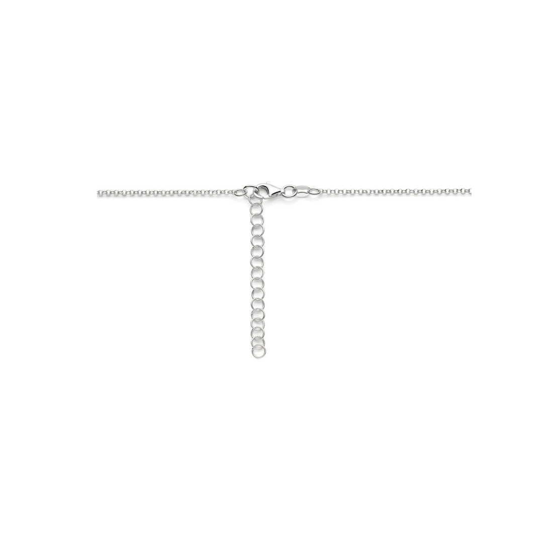 Zilveren dames ketting met druppel hanger – gerhodineerd collier 40-45 cm