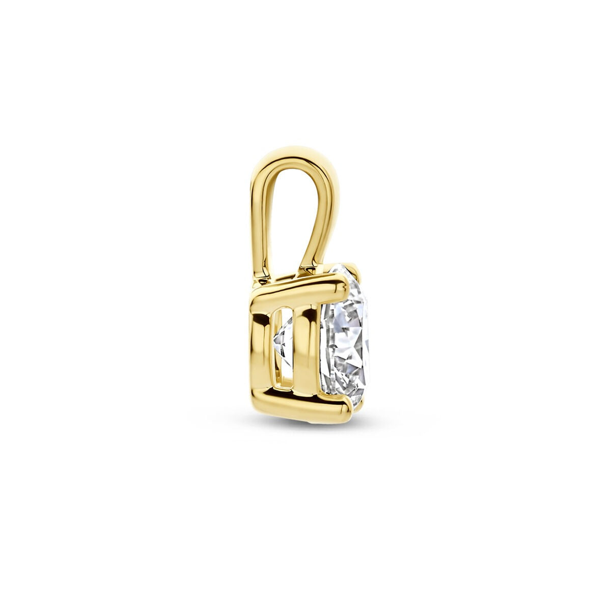 pendentif en or jaune 14k avec diamant cultivé en laboratoire – 1.00 ct taillé en brillant