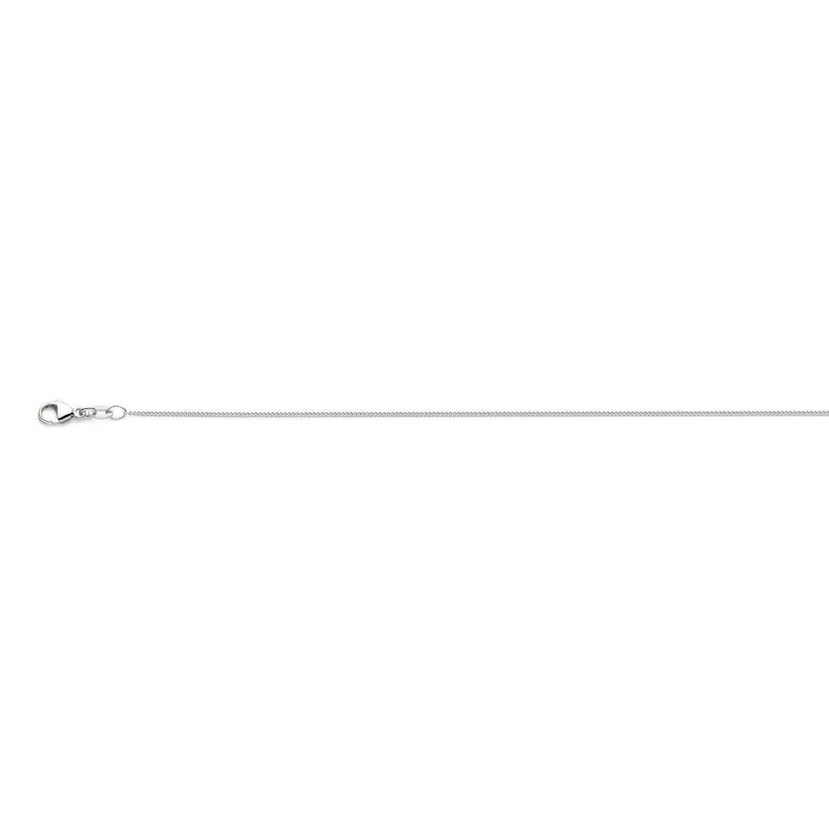 collier en or blanc pour femme – gourmette 45 cm